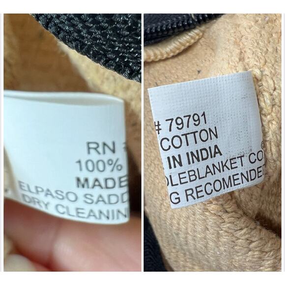 El Paso Saddle Blanket Co Shoulder Bag Aztec Print Woven Cotton Canvas Zip Top - Picture 9 of 9